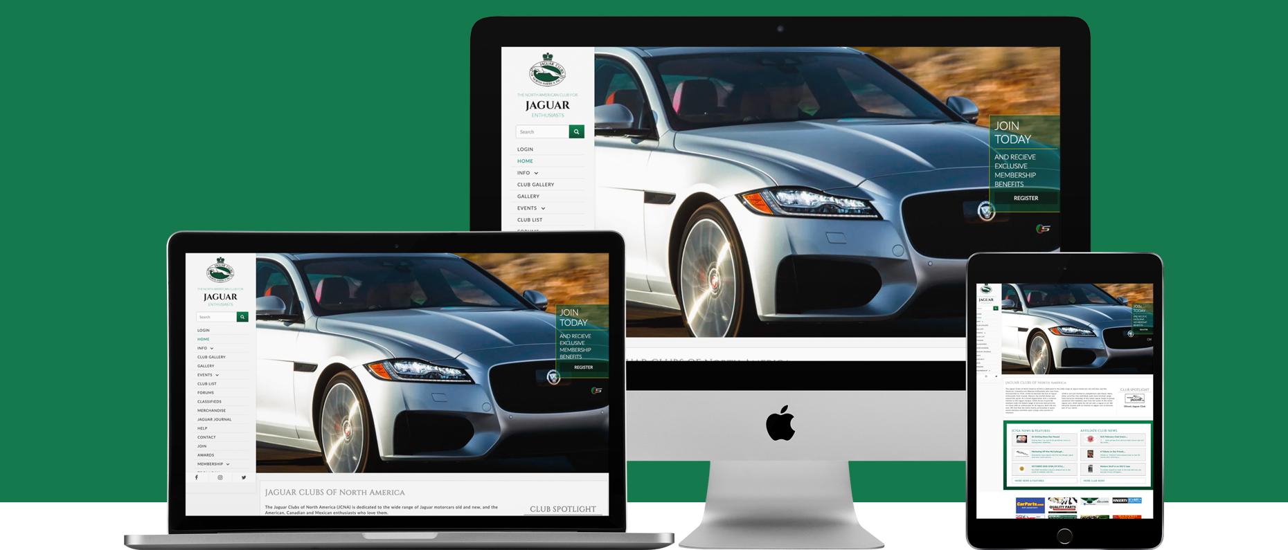 Jaguar Clubs Web Development