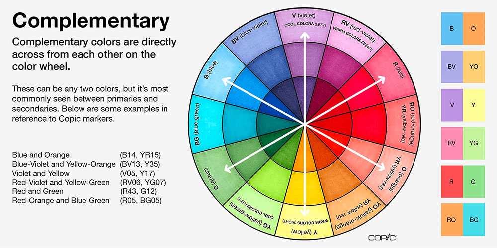 complementary color wheel