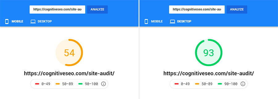 page speed insights