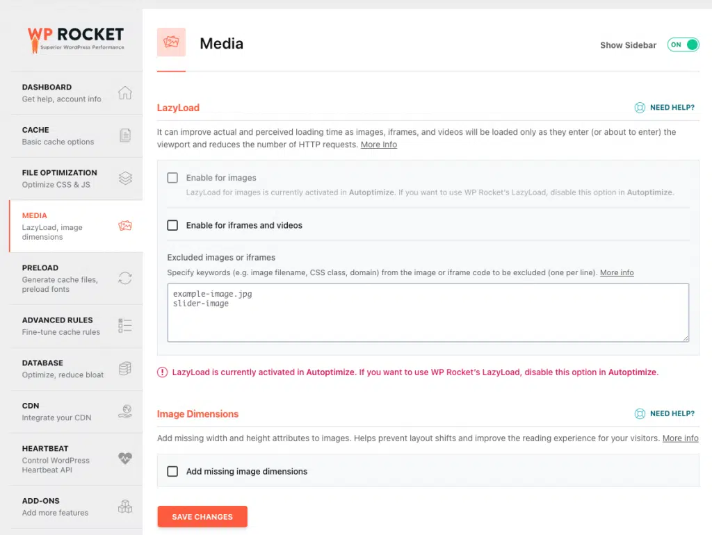 lazyload screen WP rocket