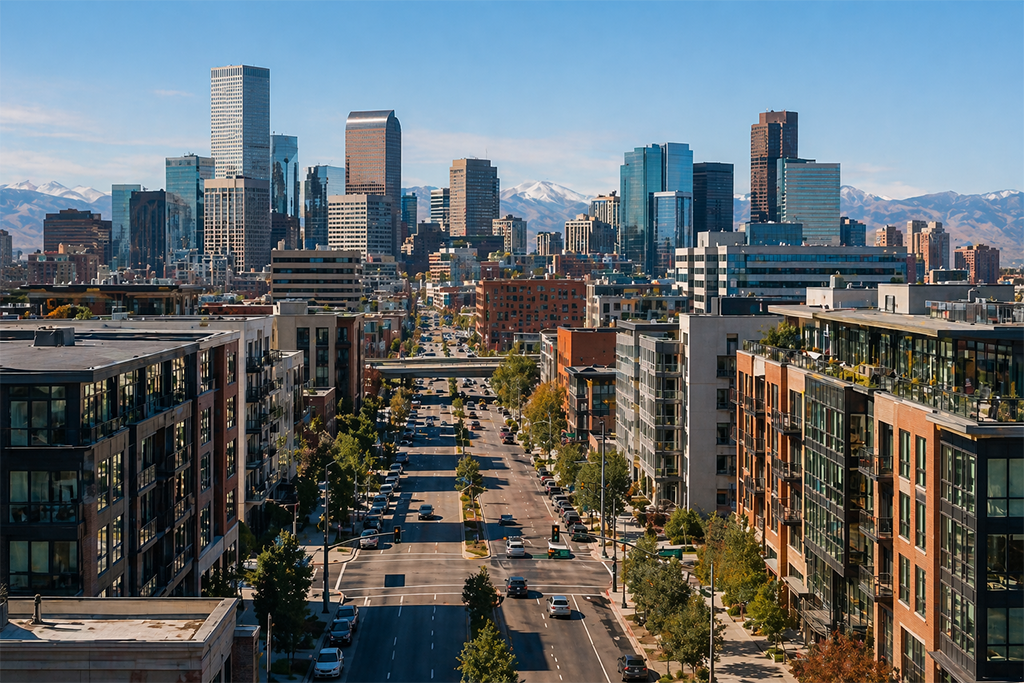 Denver Colorado cityscape representing local business digital presence and SEO
