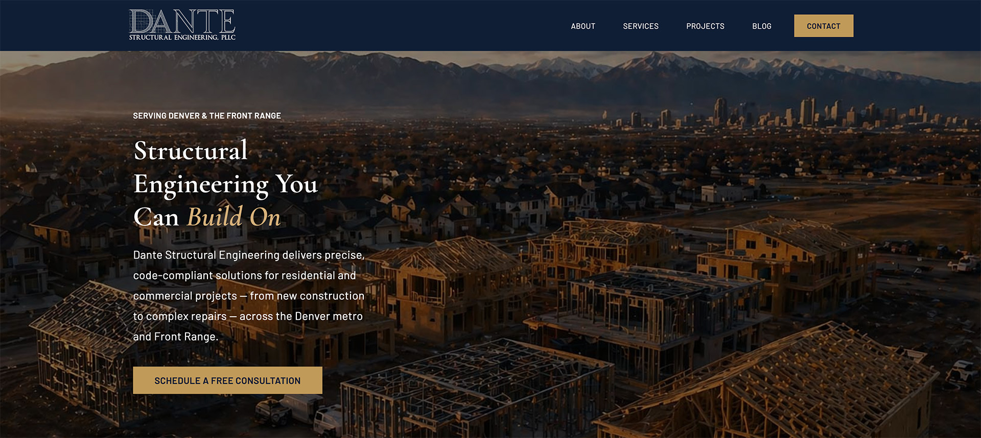 Dante Engineering Website Redesign